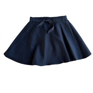 IZOD Little Girls Pull On Elastic Waist Belted Scooter Skirt Skort Navy Blue